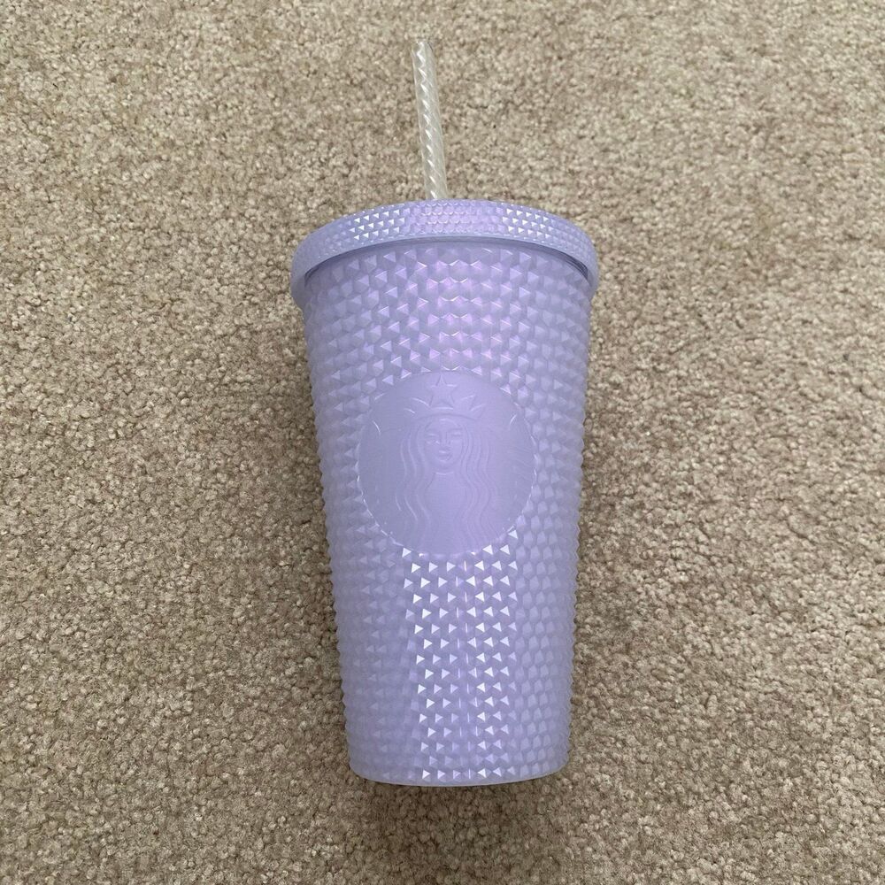Starbucks Lavender Purple White Ice Studded Tumbler Cold Cup - Grande 16 oz NWT